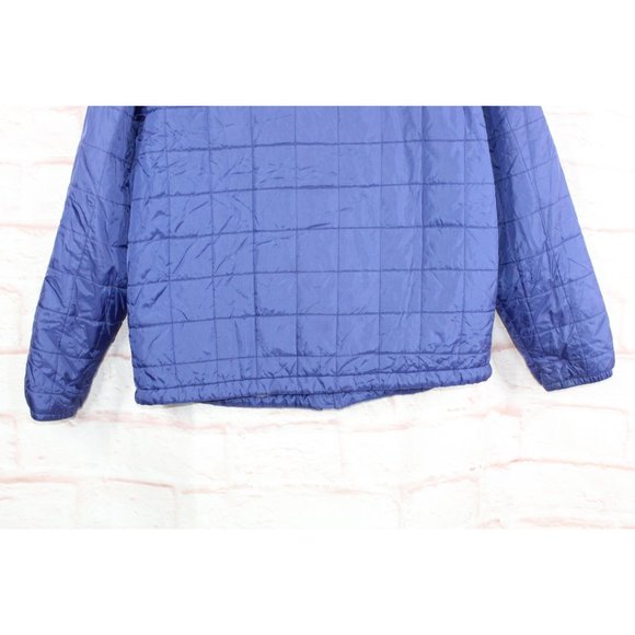 LL Bean Classic Blue Nylon Insulated Water-Resistant Full Zip Jacket M Reg - Picture 7 of 10